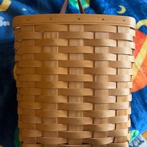 Tall key basket with liner & leather strap